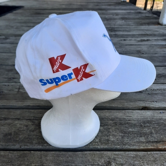 Vintage 90s Detroit Lions Kmart Promo Stadium Game Day White Trucker Hat *FLAWS* - Picture 11 of 16